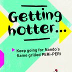 Nando's Rebrand - black with lots of neon colour.