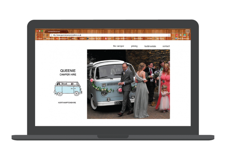 Queenie the Camper Website Design