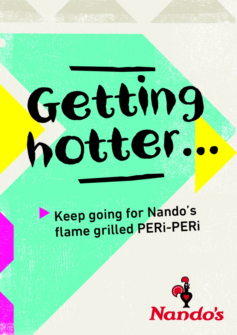 Nando's Rebrand - black with lots of neon colour.
